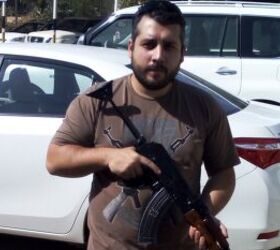 Author with the first 'crutch' stock he encountered in North Iraq.