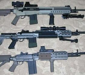 lots of custom m14 rifles