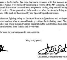 Congressmen quiz SecDef on M4 | thefirearmblog.com