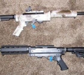 Remington 597 VTR: Quad rail, A-TACS and A2 Stock