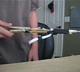 A kid's homemade weapon collection