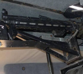 Landcruiser in Libya with remote control machine gun turret