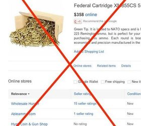 google shopping censors all gun ammo accessories results