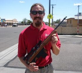 Ian with a prize from the Phoenix gun buy-back