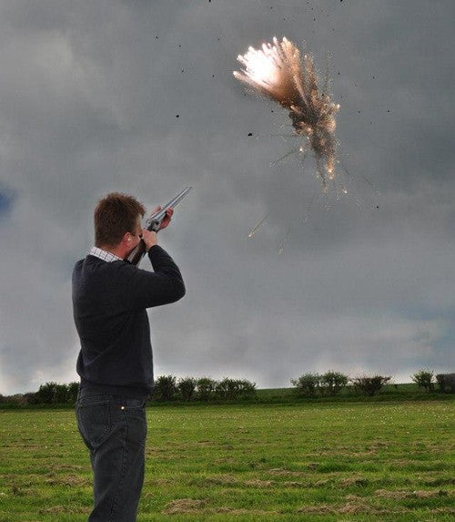 Clay Pigeon Exploding