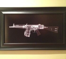 SCAR 17 rifle CAT shops scan gun print - ready to frame