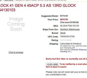 Glock 41 is .45 ACP, 13 Rounds, MRSP is $775, CONFIRMED