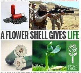 A shotgun shell loaded with plant seeds