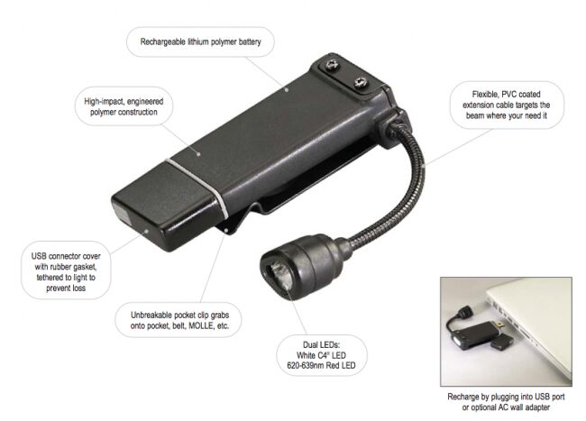 clipmate usb lithium polymer rechargeable flashlight Streamlight The light is robust in design for use in all markets New Streamlight Clipmate USB