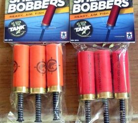 Fishing bobbers made of shotgun shells