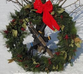 Weekend Photo: Christmas Wreath (with guns)