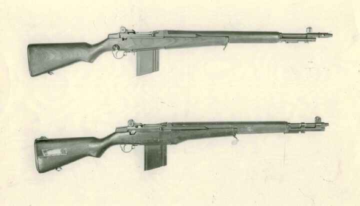 The Remington-developed T22E2 (top) and its ancestor, the T22. Image source: ww3.rediscov.com