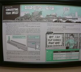 Currently the U.S. Military is only using the M107, and not the A1 version, which has several enhancements done to it. But posters like this are framed all over the factory walls, congratulations and praise coming from military and LE units all over the world. 