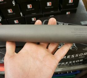 An AM suppressor ready for shipment, this one is in .30 caliber. They also have the QDL suppressor for the .50 caliber M107A1