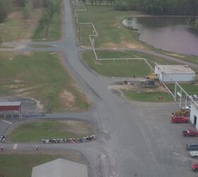 The white pipes in the photo are part of the 14 miles of steam lines. These two photos taken from the top of the shot tower.