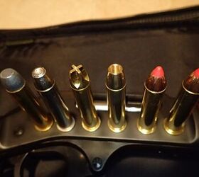 Ammuntion tested L to R: BH, Federal, Lehigh Xtreme Penetrator, Lehigh Controlled Fracturing, Hornady 250 Monoflex, Hornady 325 FTX