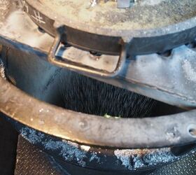 The lead rain falling to the water tank below.