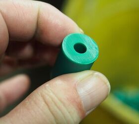 This rather small piece of plastic will make 6 long plastic tubes thinned and sized for processing.