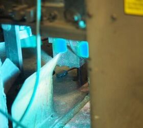 After the shells are stamped they pass through this intense light which instantly dries the print and keeps it from wearing off easily.