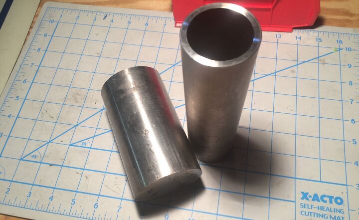 Titanium scrap I picked up from eBay. After approval all of this turns into a 7 x 2 OD direct-thread 5.56 suppressor.