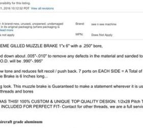 Unconfirmed eBay listing