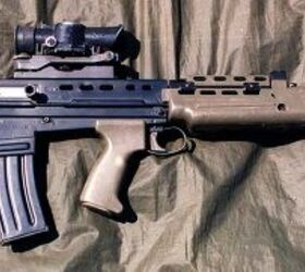 A close-up view of a British SA-80 fully assembled.