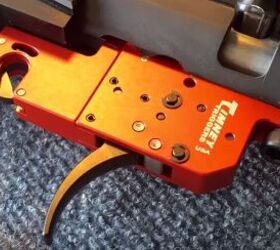 New Timney trigger installed prior to joining with the lower reciever