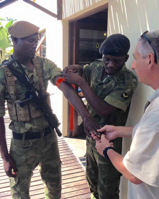 South African Forest Ranger Ranks Zero Training African Park Rangers, array of small arms ...