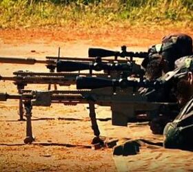 A somewhat new addition to Brazilian Army's Brigada de Operacoes Especiais (Special Operations Brigade), with headquarters in Goiania, Goias State, is the U.S.-made Remington Modular Sniper Rifle. Three of these guns, suppressor-equipped, are seen here in use in a training range. The guys' black caps and side badges indicate they are Commandoes. 