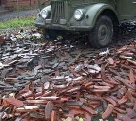 POTD: Surplus magazines used to build a road