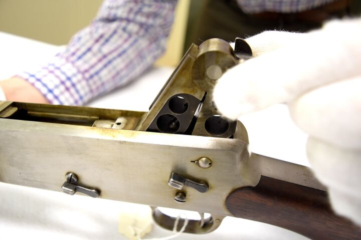 firearm showcase early 1900s mason and browning automatic shotgun at the cody