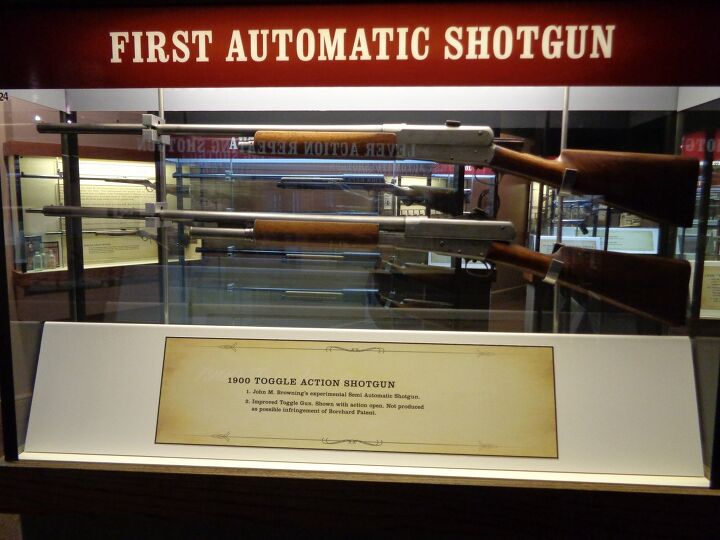 firearm showcase early 1900s mason and browning automatic shotgun at the cody