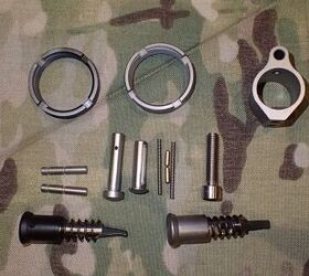 Ti Castle Nuts, Ti Lo pro gas block, TI Trigger, takedown and pivot pins, Ti forward assist assemblies