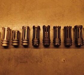 L to R: Ti short and long natural, Ti short and long black, WarZ Turret, WarZ Standoff, WarZ extended