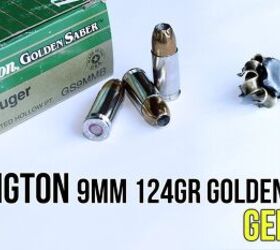 Remington 9mm 124gr Golden Saber gel test and review