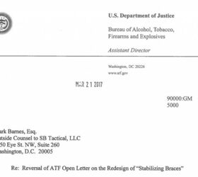 Breaking News Update: ATF Reversal Letter To SB Tactical