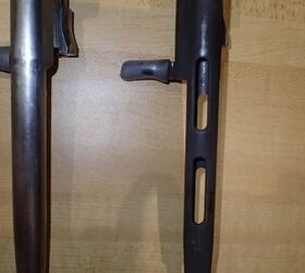 An older milled AK carrier, left, vs the new Century carrier, right.