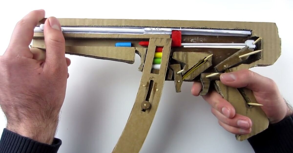 DIY Cardboard MP5 That Shoots Paper Bullets | thefirearmblog.com
