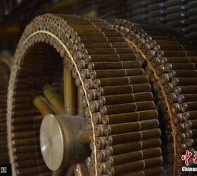 chinese full size tank model made of cartridge cases