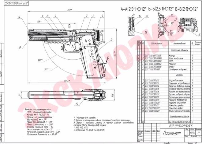 Oplot Blueprint New Pistol called OPLOT made in Donetsk People's Republic ...