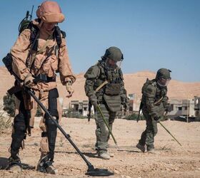 Russian Sappers in Palmyra, Syria, Using Passive Exoskeletons