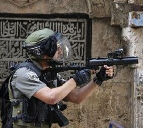 Crowd Control Launchers at Al Aqsa Mosque Protests