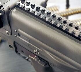 cased telescoped 5 56mm and 7 62mm machine guns from textron on display at ausa