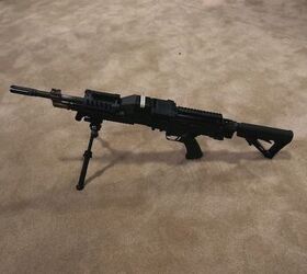 cased telescoped 5 56mm and 7 62mm machine guns from textron on display at ausa