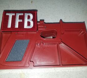 The jig arrives with the receiver in place. The drill holes are obvious here