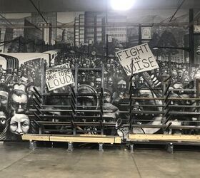 SilencerCo Headquarters used to be a bread factory. One of the walls is adorned with a hand-painted mural depicting their Fight The Noise campaign.