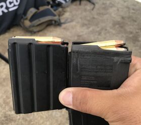 The Ruger American uses AR-style magazines but they are 350 Legend specific. Normal PMAGs wont feed 350 Legend properly.
