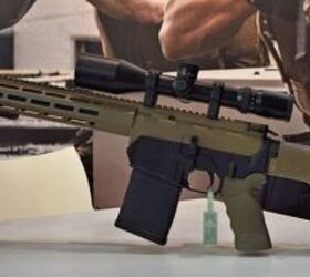 Left side of the rifle, note the LMT DMR stock (Matthew Moss/TFB)