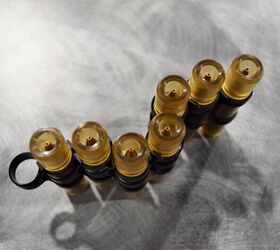 Top view of the 6.8mm CT rounds in a polymer belt (Matthew Moss/TFB)