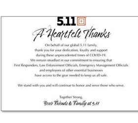 5 11 tactical extends heartfelt thanks to frontline heroes with 20 promo